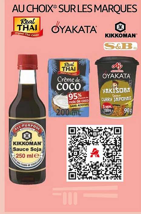 les marques real thai, oyakata, kikkoman, s&b