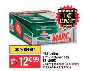 lingettes anti-bactériennes st marc