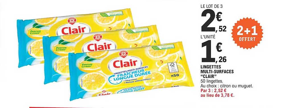 lingettes multi-surfaces "clair"