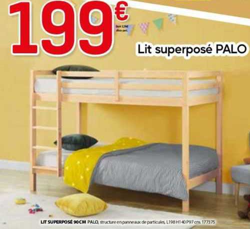 lit superposé 90 cm palo