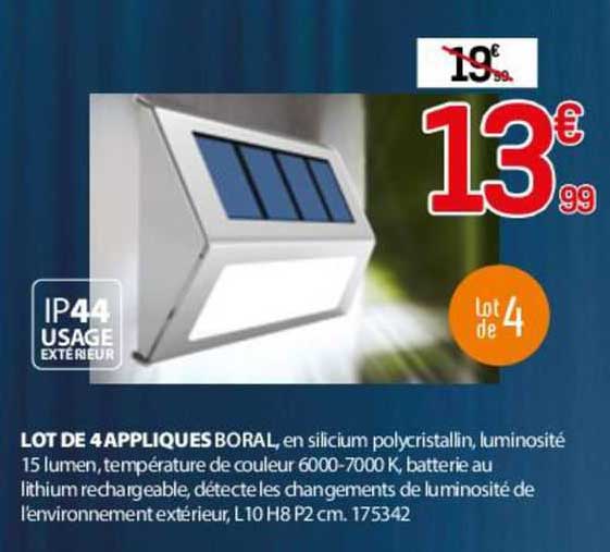 Lot De 4 Appliques Boral