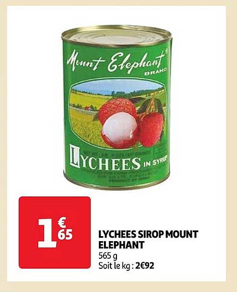 lychees sirop mount éléphant