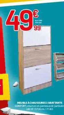 meuble à chaussures 3 abattants