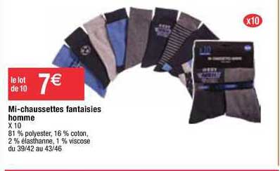 mi-chaussettes fantaisies homme