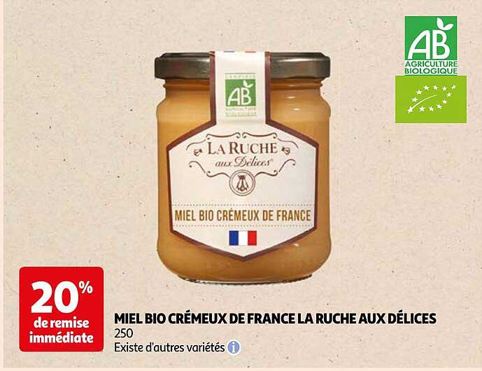 miel bio crémeux de france la ruche aux délices