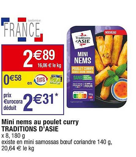 mini nems au poulet curry traditions d'asie