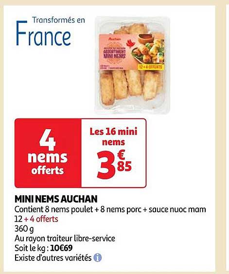 Mini Nems Auchan