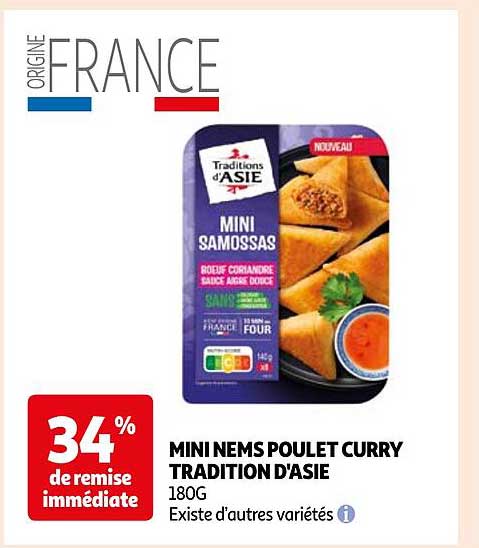 mini nems poulet curry tradition d'asie