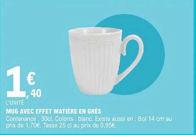 mug avec effet matière en grès