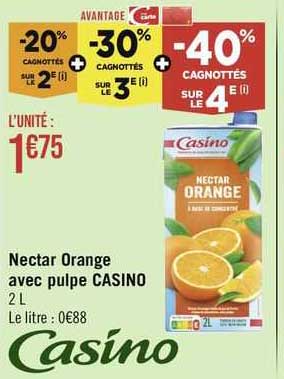 Nectar Orange Avec Pulpe Casino