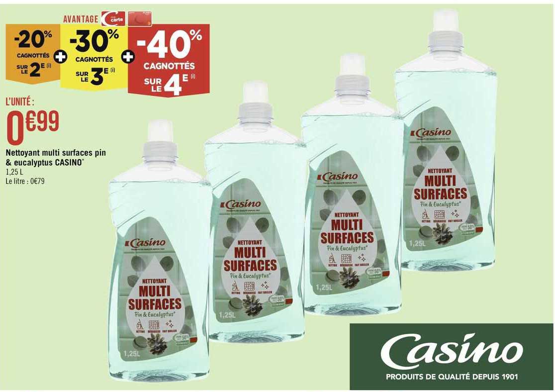 Nettoyant Multi Surfaces Pin & Eucalyptus Casino