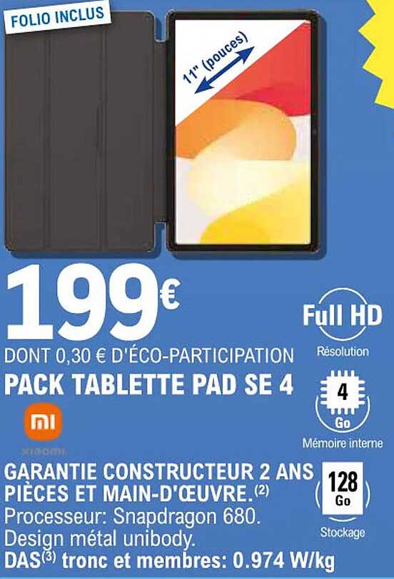 Pack Tablette Pad Se 4 Xiaomi