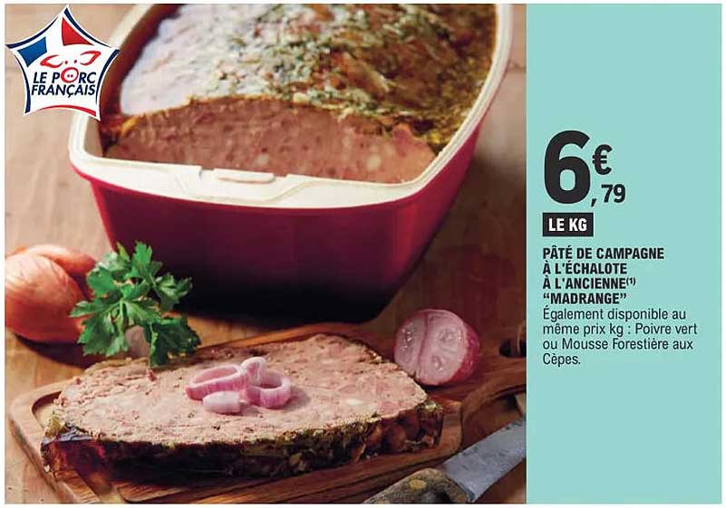 pâté de campagne à l'échalote à l'ancienne "madrange"