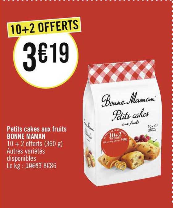 petits cakes aux fruits bonne maman