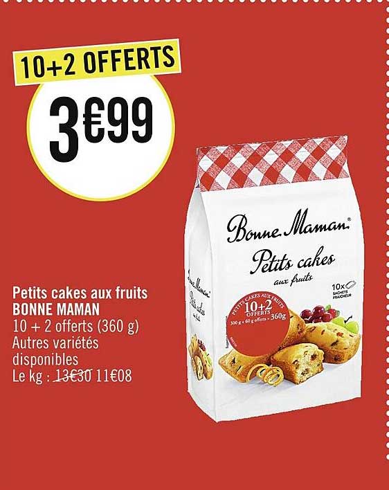 Petits Cakes Aux Fruits Bonne Maman
