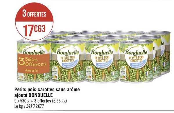 petits pois carottes sans arôme ajouté bonduelle