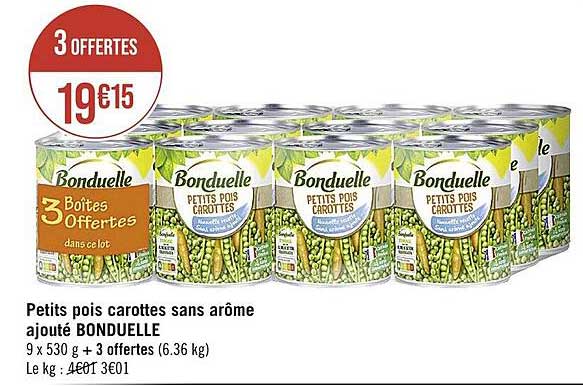 petits pois carottes sans arôme ajouté bonduelle