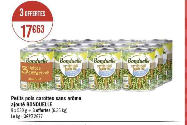 petits pois carottes sans arôme ajouté bonduelle