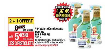 pistolet désinfectant pomme me propre