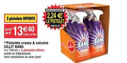 pistolets crasse & calcaire cillit bang