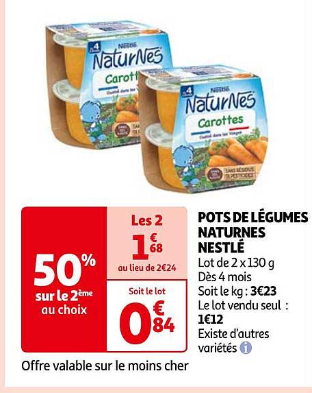 pots de légumes naturnes nestlé