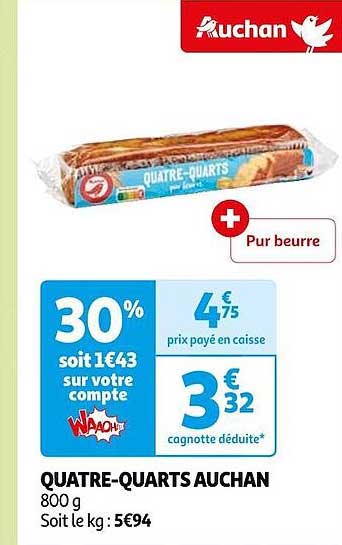 Quatre-quarts Auchan