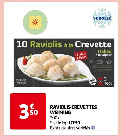 raviolis crevettes wei ming