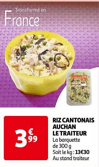 riz cantonais auchan le traiteur
