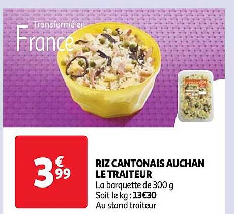 riz cantonais auchan le traiteur