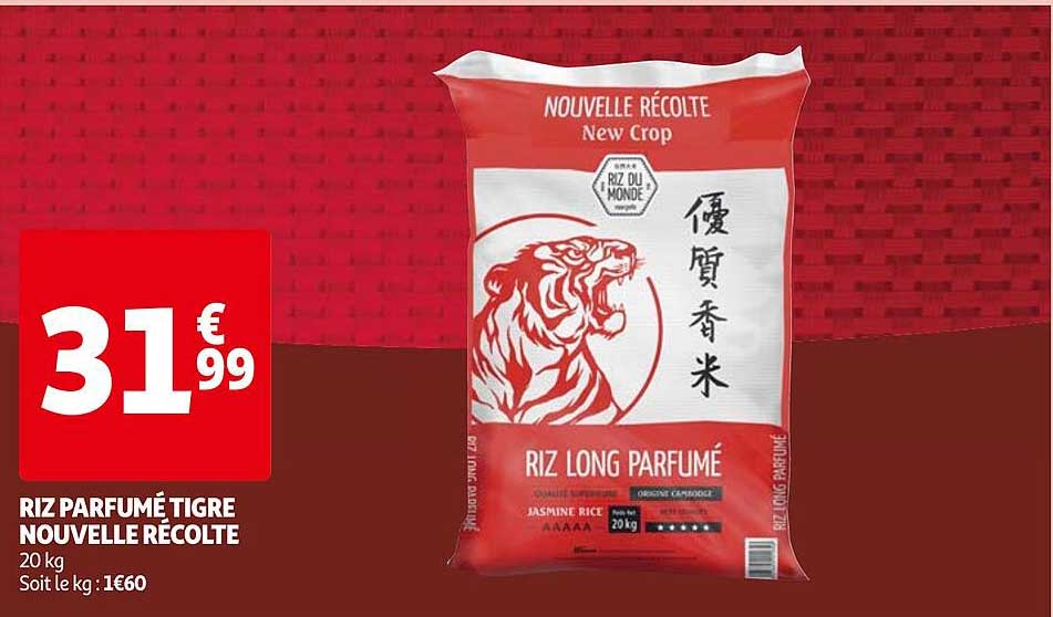 riz parfumé tigre nouvelle récolte