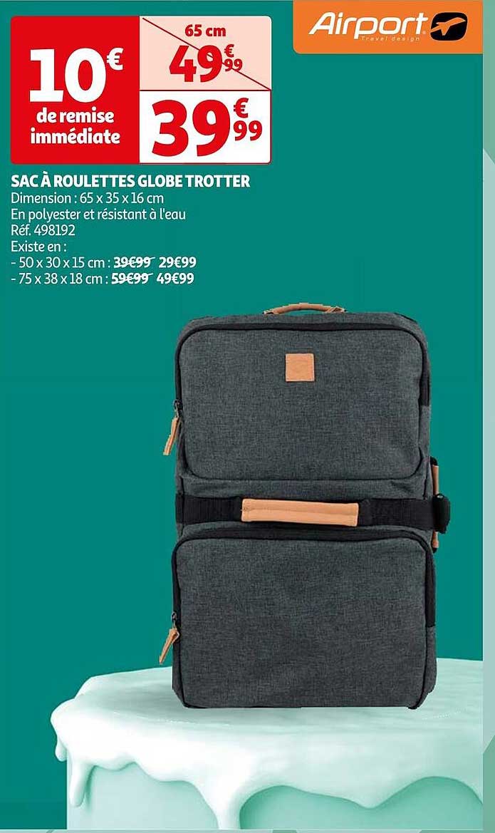 sac à roulettes globe trotter airport