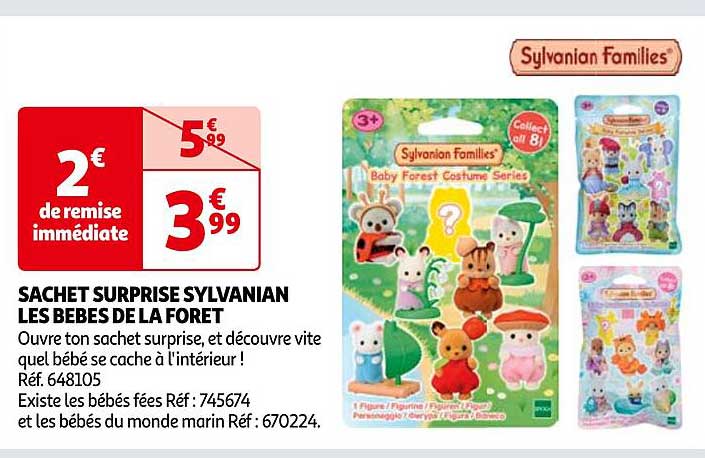 sachet surprise sylvanian les bébés de la forêt