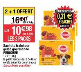 Sachets Fraîcheur Gelée Gourmande Pedigree