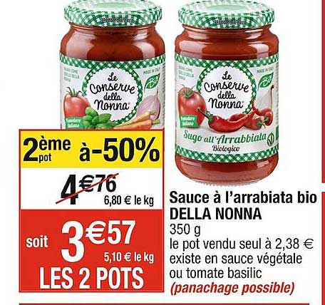 sauce à l'arrabiata bio della nonna