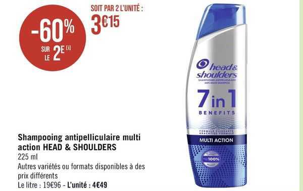 Shampooing Antipelliculaire Multi Action Head & Shoulders