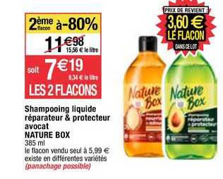 Shampooing Liquide Réparateur & Protecteur Avocat Nature Box