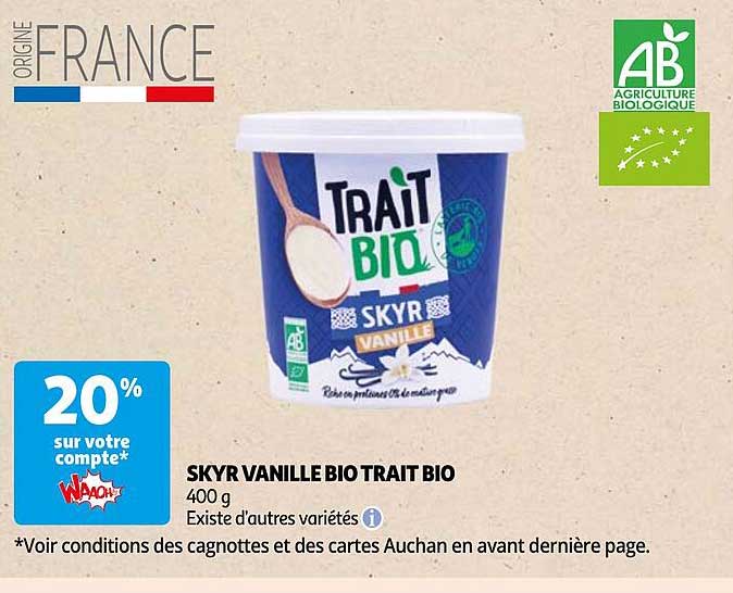 skyr vanille bio trait bio