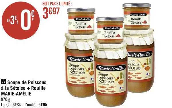 soupe de poissons à la sétoise + rouille marie-amélie