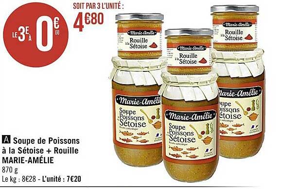 soupe de poissons à la sétoise + rouille marie-amélie