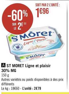 st moret ligne et plaisir 30% m.g.