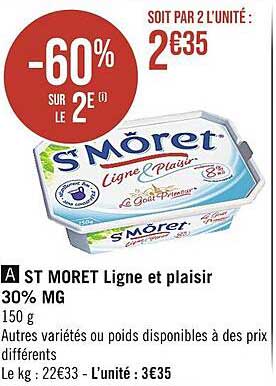 st môret ligne et plaisir 30% mg