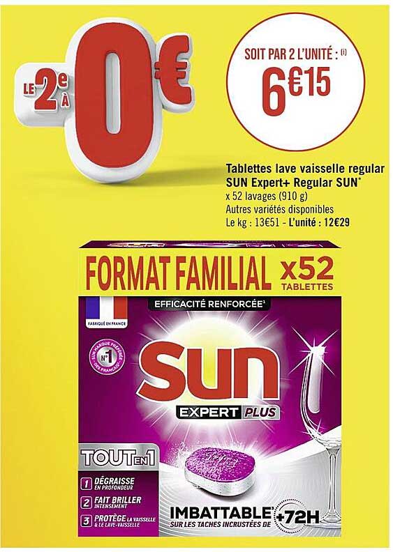 tablettes lave vaisselle regular sun expert+ regular sun