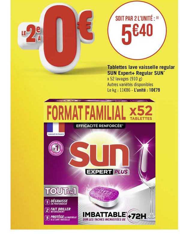 tablettes lave vaisselle regular sun expert+ regular sun