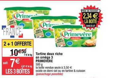 tartine doux riche en oméga 3 primevère