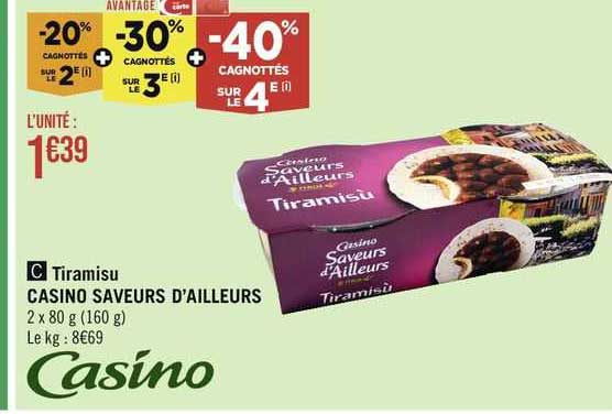 tiramisu casino saveurs d'ailleurs