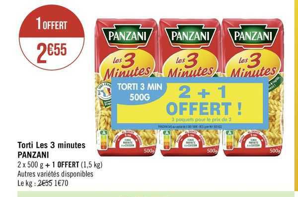 torti les 3 minutes panzani