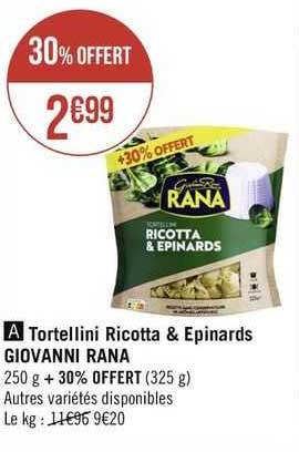 trotellini ricotta & épinards giovanni rana