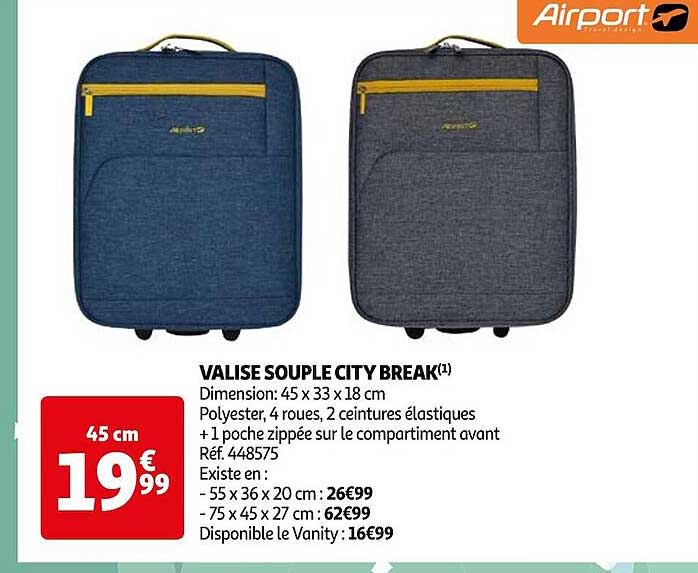 valise souple city break airport