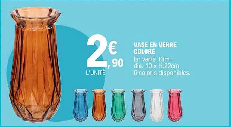 vase en verre coloré