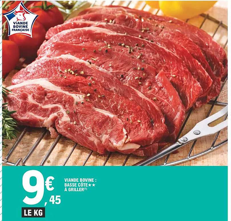viande bovine : basse côte**à griller